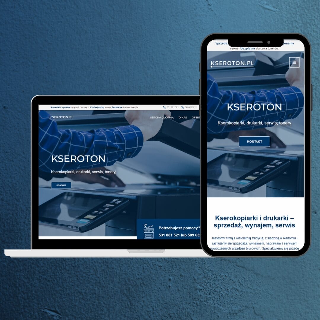 strona internetowa wykonana przez seospace - kseroton.pl